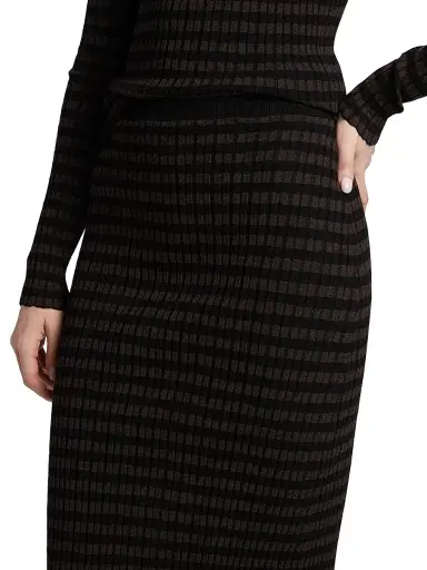 MM6 MAISON MARGIELA Women's Striped Pencil Midi-Skirt | Thumbnail 6 MM6 MAISON MARGIELA Women's Striped Pencil Midi-Skirt | Thumbnail 6