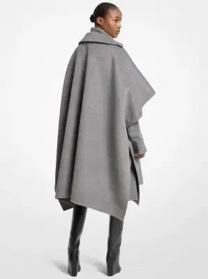 Michael Kors Collection Double Faced Wool Melton Poncho Coat | Thumbnail 3 Michael Kors Collection Double Faced Wool Melton Poncho Coat | Thumbnail 3