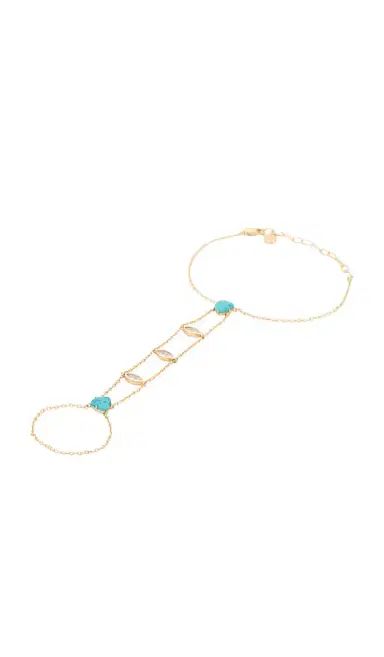 Ettika Turquoise Solstice Hand Chain | Thumbnail 1 Ettika Turquoise Solstice Hand Chain | Thumbnail 1