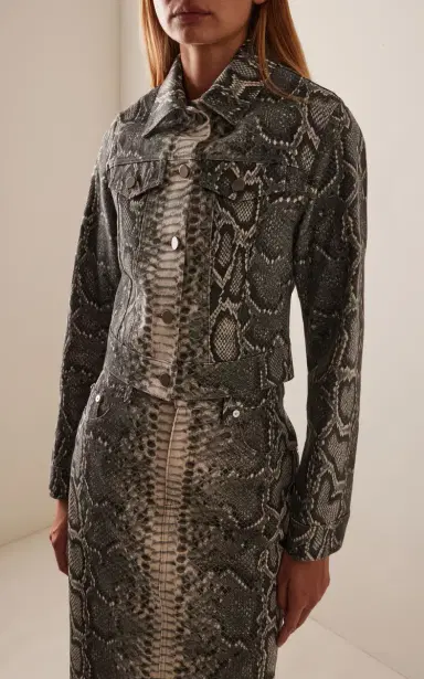 Gabriela Hearst Bronte Snake-Printed Denim Jacket | Thumbnail 2 Gabriela Hearst Bronte Snake-Printed Denim Jacket | Thumbnail 2