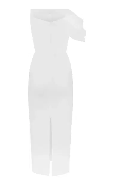 Alex Perry Draped Crepe Corset Midi Dress | Thumbnail 5 Alex Perry Draped Crepe Corset Midi Dress | Thumbnail 5