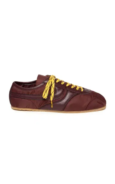 Dries Van Noten Leather-Trimmed Nylon Sneakers | Thumbnail 1 Dries Van Noten Leather-Trimmed Nylon Sneakers | Thumbnail 1