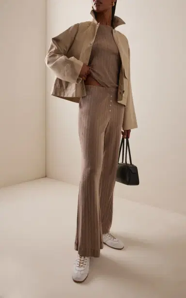 Leset Pointelle Boxer Straight-Leg Pants | Thumbnail 2 Leset Pointelle Boxer Straight-Leg Pants | Thumbnail 2