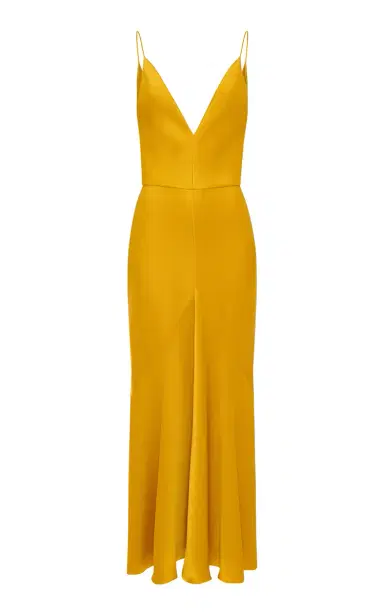 Gabriela Hearst Brigita V-Neck Silk Maxi Dress | Thumbnail 1 Gabriela Hearst Brigita V-Neck Silk Maxi Dress | Thumbnail 1