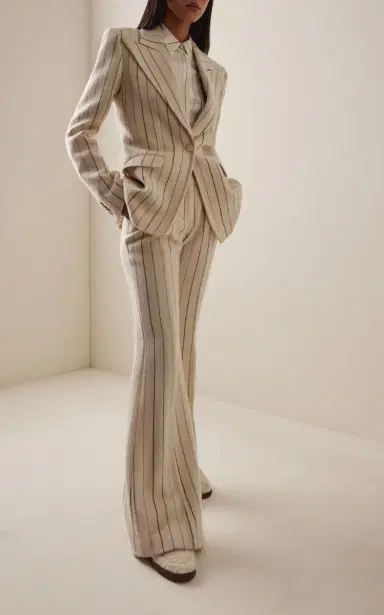 Gabriela Hearst Rhein Striped Wool-Cashmere Flared Pants | Thumbnail 2 Gabriela Hearst Rhein Striped Wool-Cashmere Flared Pants | Thumbnail 2