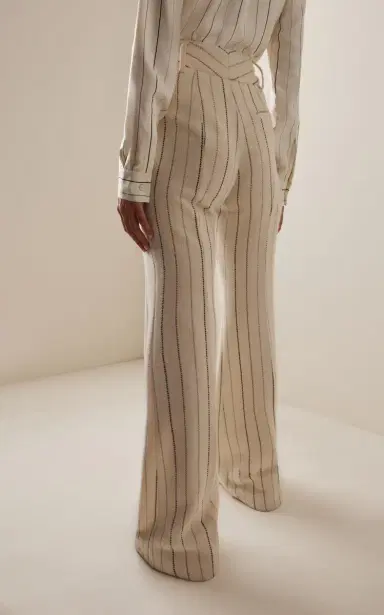 Gabriela Hearst Rhein Striped Wool-Cashmere Flared Pants | Thumbnail 4 Gabriela Hearst Rhein Striped Wool-Cashmere Flared Pants | Thumbnail 4