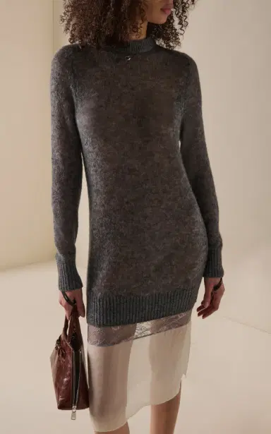 Coperni Layered Wool-Blend Midi Dress | Thumbnail 2 Coperni Layered Wool-Blend Midi Dress | Thumbnail 2