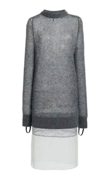 Coperni Layered Wool-Blend Midi Dress | Thumbnail 1 Coperni Layered Wool-Blend Midi Dress | Thumbnail 1