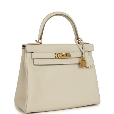 HERMÈS Hermes Kelly Retourne 28 Craie Togo Gold Hardware | Thumbnail 2 HERMÈS Hermes Kelly Retourne 28 Craie Togo Gold Hardware | Thumbnail 2