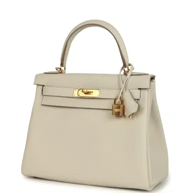 HERMÈS Hermes Kelly Retourne 28 Craie Togo Gold Hardware | Thumbnail 3 HERMÈS Hermes Kelly Retourne 28 Craie Togo Gold Hardware | Thumbnail 3