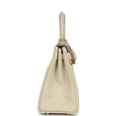 HERMÈS Hermes Kelly Retourne 28 Craie Togo Gold Hardware | Thumbnail 4 HERMÈS Hermes Kelly Retourne 28 Craie Togo Gold Hardware | Thumbnail 4