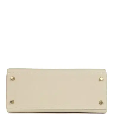 HERMÈS Hermes Kelly Retourne 28 Craie Togo Gold Hardware | Thumbnail 6 HERMÈS Hermes Kelly Retourne 28 Craie Togo Gold Hardware | Thumbnail 6