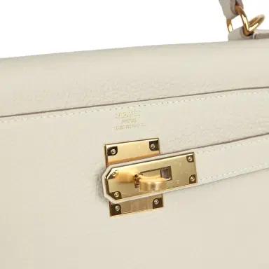 HERMÈS Hermes Kelly Retourne 28 Craie Togo Gold Hardware | Thumbnail 7 HERMÈS Hermes Kelly Retourne 28 Craie Togo Gold Hardware | Thumbnail 7