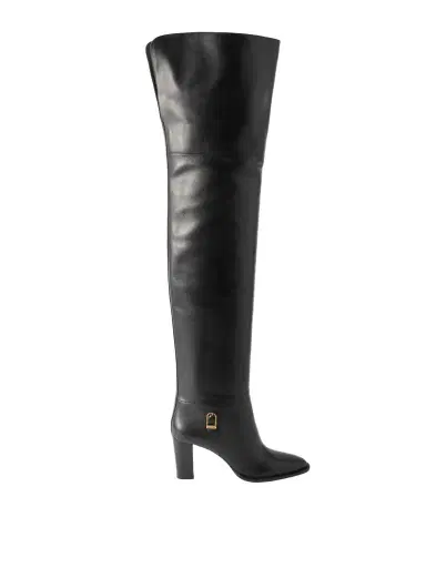 Saint Laurent Julia Leather Over-the-knee Boots | Thumbnail 1 Saint Laurent Julia Leather Over-the-knee Boots | Thumbnail 1