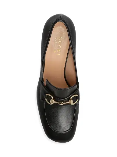 Gucci Women's Lady 55MM Leather Block-Heel Pumps - Black | Thumbnail 9 Gucci Women's Lady 55MM Leather Block-Heel Pumps - Black | Thumbnail 9