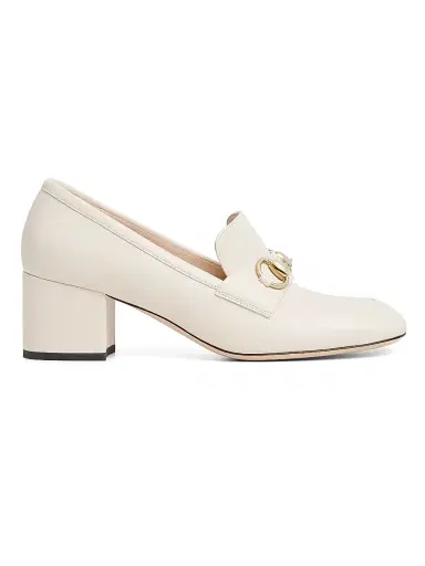Gucci Women's Lady 55MM Leather Block-Heel Pumps - Black | Thumbnail 1 Gucci Women's Lady 55MM Leather Block-Heel Pumps - Black | Thumbnail 1