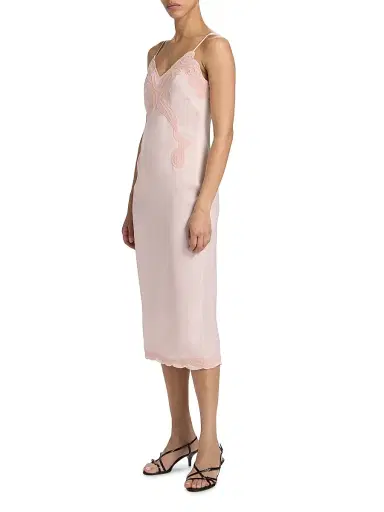 rag & bone Women's Ann Embroidered Slip Midi-Dress - Blush | Thumbnail 4 rag & bone Women's Ann Embroidered Slip Midi-Dress - Blush | Thumbnail 4