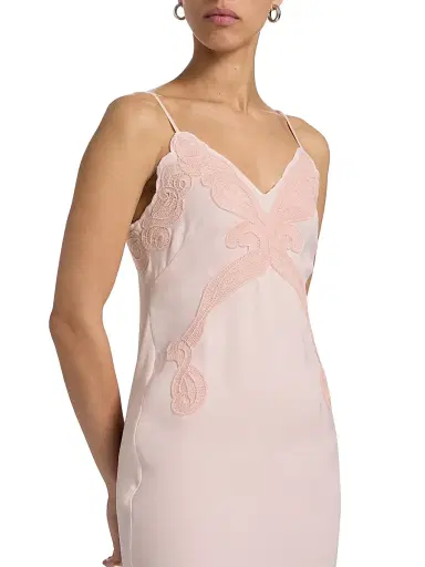 rag & bone Women's Ann Embroidered Slip Midi-Dress - Blush | Thumbnail 6 rag & bone Women's Ann Embroidered Slip Midi-Dress - Blush | Thumbnail 6