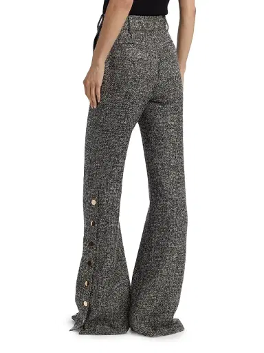 Toccin Women's Gracie Button-Cuff Tweed Pants - Charcoal Multi | Thumbnail 5 Toccin Women's Gracie Button-Cuff Tweed Pants - Charcoal Multi | Thumbnail 5