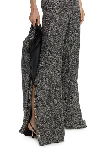 Toccin Women's Gracie Button-Cuff Tweed Pants - Charcoal Multi | Thumbnail 6 Toccin Women's Gracie Button-Cuff Tweed Pants - Charcoal Multi | Thumbnail 6