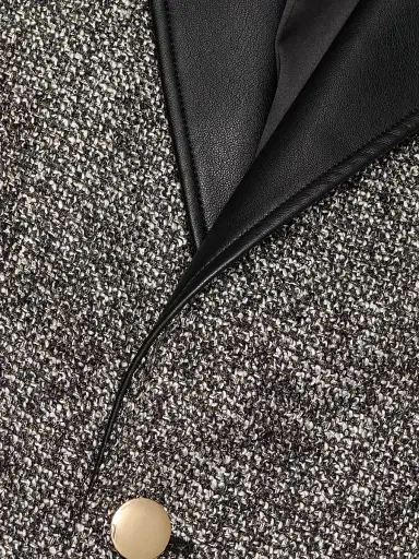 Toccin Women's Willa Boyfriend Blazer - Charcoal Multi | Thumbnail 7 Toccin Women's Willa Boyfriend Blazer - Charcoal Multi | Thumbnail 7