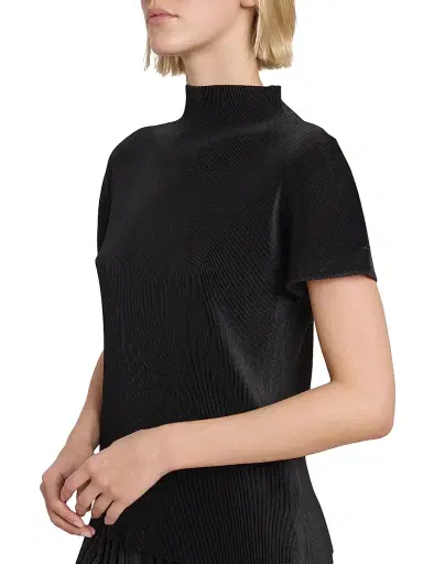 Pleats Please Issey Miyake Women's Mist Basics Ribbed Top - Black - Size Large | Thumbnail 6 Pleats Please Issey Miyake Women's Mist Basics Ribbed Top - Black - Size Large | Thumbnail 6