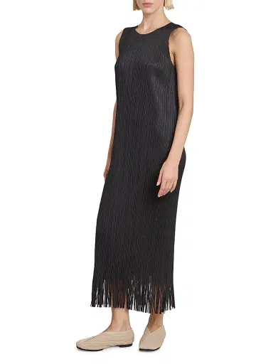 Pleats Please Issey Miyake Women's Wave Pleated Midi-Dress - Black | Thumbnail 4 Pleats Please Issey Miyake Women's Wave Pleated Midi-Dress - Black | Thumbnail 4