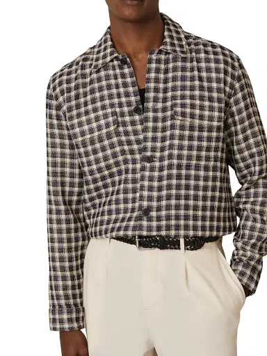 Reiss Men's Ribona Plaid Overshirt | Thumbnail 3 Reiss Men's Ribona Plaid Overshirt | Thumbnail 3