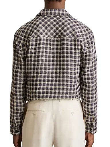Reiss Men's Ribona Plaid Overshirt | Thumbnail 4 Reiss Men's Ribona Plaid Overshirt | Thumbnail 4