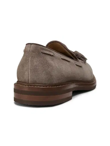 Brunello Cucinelli Men's Tasseled Suede Loafers - Medium Brown | Thumbnail 3 Brunello Cucinelli Men's Tasseled Suede Loafers - Medium Brown | Thumbnail 3