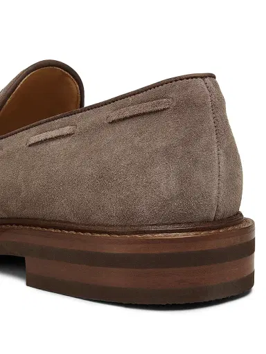 Brunello Cucinelli Men's Tasseled Suede Loafers - Medium Brown | Thumbnail 5 Brunello Cucinelli Men's Tasseled Suede Loafers - Medium Brown | Thumbnail 5