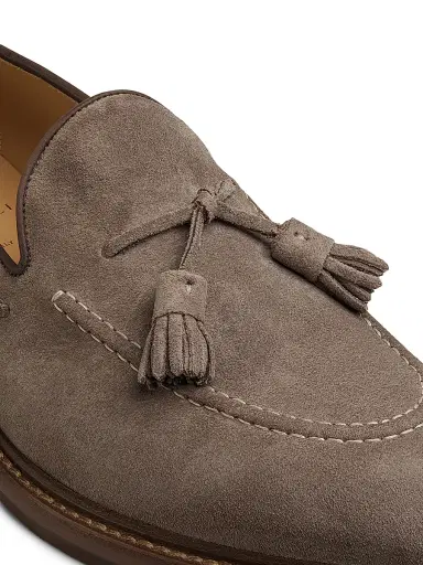 Brunello Cucinelli Men's Tasseled Suede Loafers - Medium Brown | Thumbnail 6 Brunello Cucinelli Men's Tasseled Suede Loafers - Medium Brown | Thumbnail 6