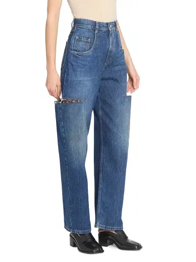 Maison Margiela Women's Side Slash 5-Pocket Jeans - Washed Indigo - Size 2 | Thumbnail 4 Maison Margiela Women's Side Slash 5-Pocket Jeans - Washed Indigo - Size 2 | Thumbnail 4