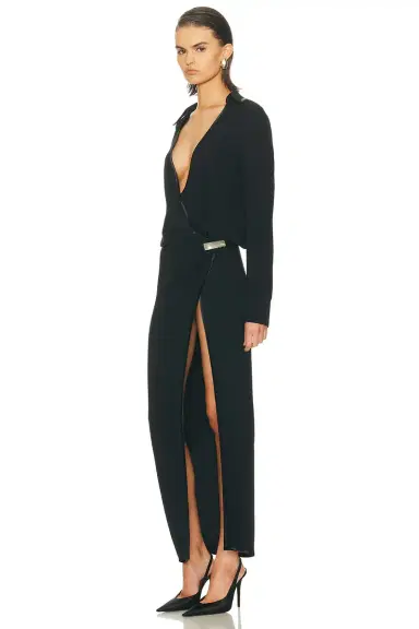 The Attico Long Sleeve Midi Dress | Thumbnail 2 The Attico Long Sleeve Midi Dress | Thumbnail 2