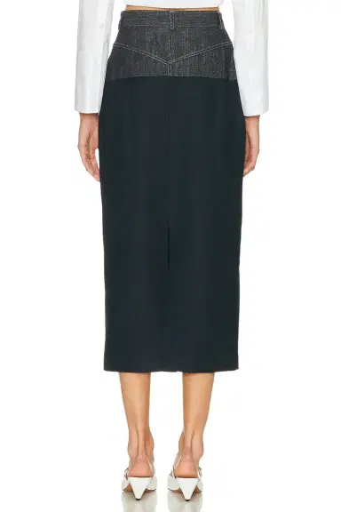 Matthew Bruch Denim Combo Midi Skirt | Thumbnail 4 Matthew Bruch Denim Combo Midi Skirt | Thumbnail 4