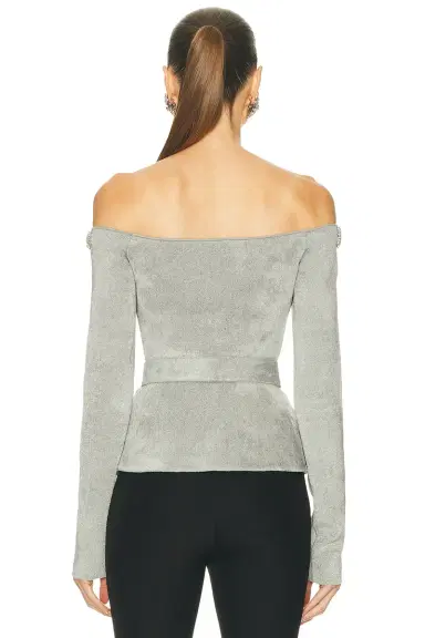 Self-Portrait Chenille Knit Crystal Trim Top | Thumbnail 3 Self-Portrait Chenille Knit Crystal Trim Top | Thumbnail 3