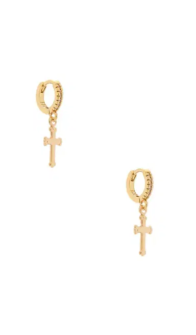 Joy Dravecky Jewelry Maldives Cross Hoop Earrings | Thumbnail 1 Joy Dravecky Jewelry Maldives Cross Hoop Earrings | Thumbnail 1