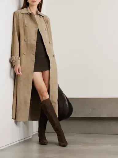 Nour Hammour Tate Belted Suede Trench Coat | Thumbnail 2 Nour Hammour Tate Belted Suede Trench Coat | Thumbnail 2