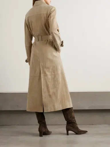 Nour Hammour Tate Belted Suede Trench Coat | Thumbnail 4 Nour Hammour Tate Belted Suede Trench Coat | Thumbnail 4