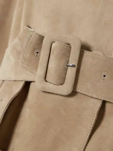 Nour Hammour Tate Belted Suede Trench Coat | Thumbnail 5 Nour Hammour Tate Belted Suede Trench Coat | Thumbnail 5