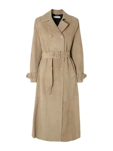Nour Hammour Tate Belted Suede Trench Coat | Thumbnail 1 Nour Hammour Tate Belted Suede Trench Coat | Thumbnail 1