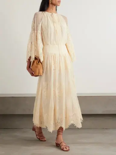 Zimmermann Hypnotic Gathered Flocked Lace Maxi Skirt | Thumbnail 2 Zimmermann Hypnotic Gathered Flocked Lace Maxi Skirt | Thumbnail 2