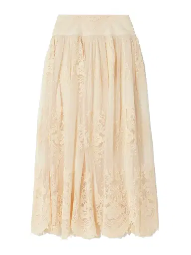 Zimmermann Hypnotic Gathered Flocked Lace Maxi Skirt | Thumbnail 1 Zimmermann Hypnotic Gathered Flocked Lace Maxi Skirt | Thumbnail 1