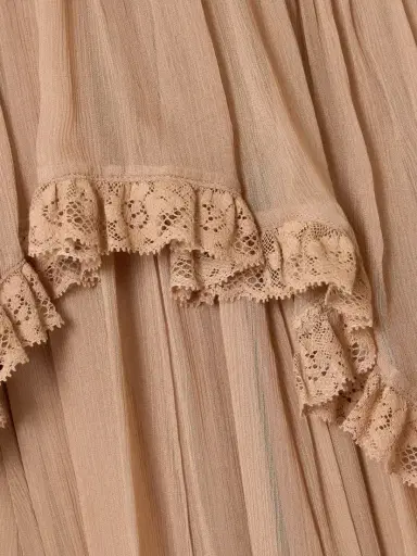 Zimmermann Hypnotic Lace-trimmed Tiered Crepe De Chine Midi Dress | Thumbnail 4 Zimmermann Hypnotic Lace-trimmed Tiered Crepe De Chine Midi Dress | Thumbnail 4