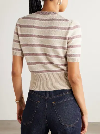 Loro Piana Fobello Striped Cashmere Sweater | Thumbnail 4 Loro Piana Fobello Striped Cashmere Sweater | Thumbnail 4
