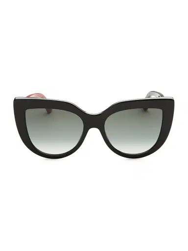 Gucci Women's 53MM Colorblocked Arm Cat Eye Sunglasses - Black | Thumbnail 1 Gucci Women's 53MM Colorblocked Arm Cat Eye Sunglasses - Black | Thumbnail 1