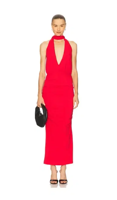 Rowen Rose Plunge Maxi Dress | Thumbnail 1 Rowen Rose Plunge Maxi Dress | Thumbnail 1