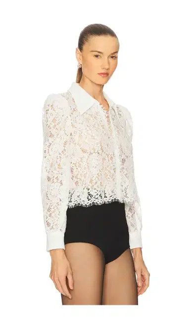L'AGENCE Anita Lace Button Up Top | Thumbnail 2 L'AGENCE Anita Lace Button Up Top | Thumbnail 2