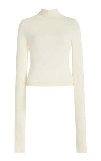 Éterne Cropped Jersey Turtleneck Top | Thumbnail 1 Éterne Cropped Jersey Turtleneck Top | Thumbnail 1