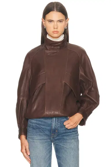 Nour Hammour Ariste Fluid Leather Jacket | Thumbnail 2 Nour Hammour Ariste Fluid Leather Jacket | Thumbnail 2